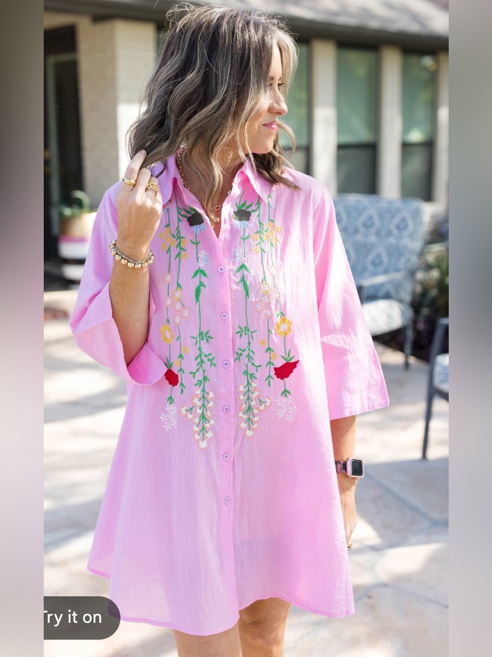 POL Embroidered Mini Dress - Picture 6 of 7